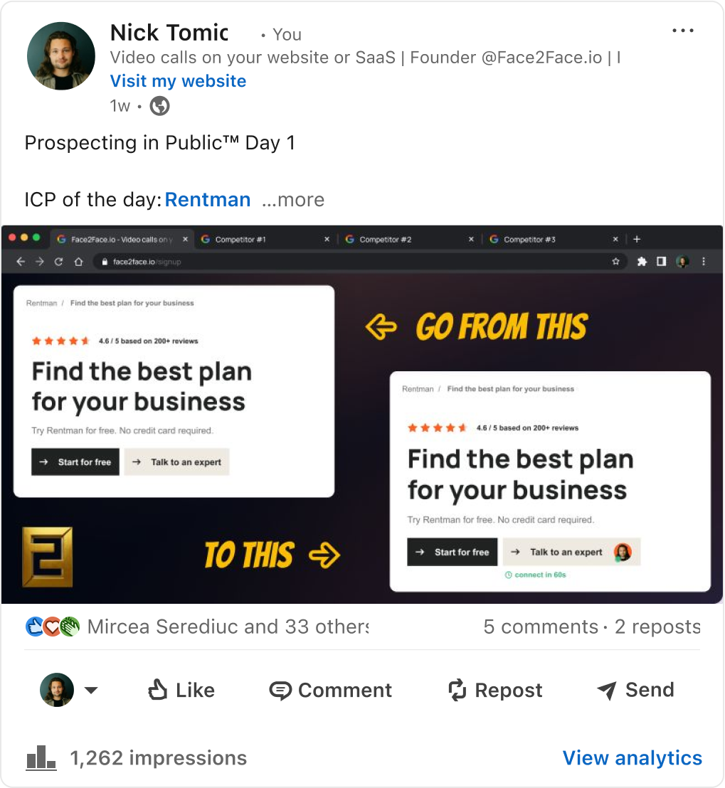 Prospecting in Public™ Example 1